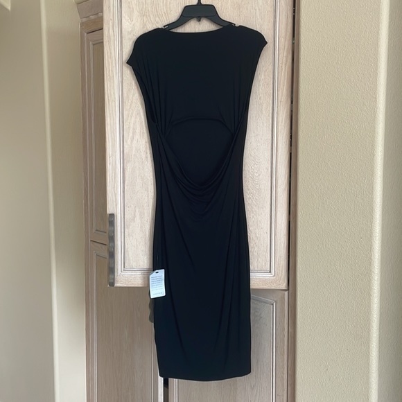 NWT Laundry by Shelli Siegal Midi Black Dress - Picture 9 of 10